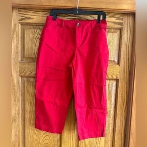 Croft & Barrow Red Capris